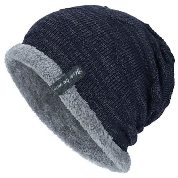Dame Varmere Vinter Strikket Slouch Hue Skihue - Spot Udsalg Sort Black