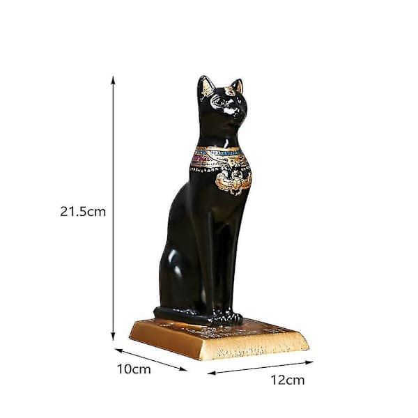 2 st Retro Resin Egyptisk Katt Bokstöd Studio Rumsinredning