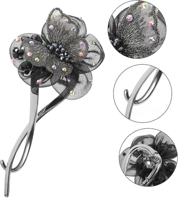 2 stk. Hodeplagg Dekorative Hårspenner for Klemmer Rhinestones Hårspenne Legering Sminke Hårspenner Ingen Brett Krøller