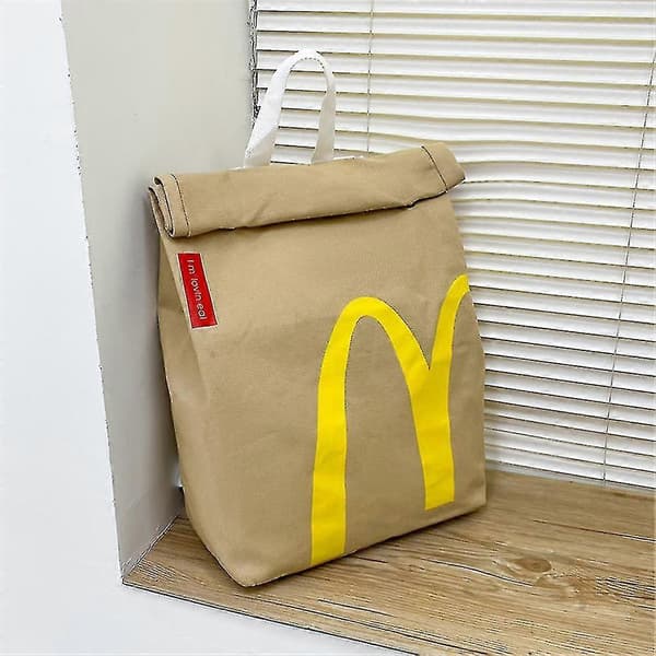 Presentera Mcdonalds Tryckt Ryggsäck/Messenger Sida Väska Presentera Stor Kapacitet Fick Axelväska A