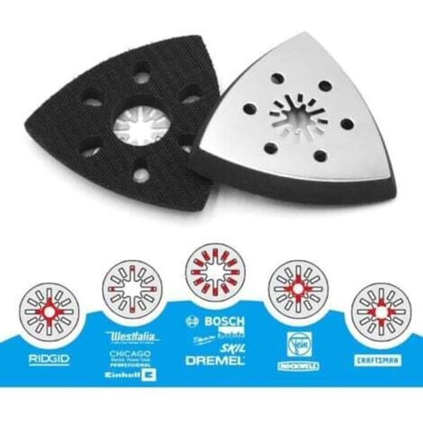 4-delad triangulär slipplatta, Parkside slipplatta, triangulär slipplatta, Parkside multiverktygstillbehör, triangulär slipplatta (93mm)