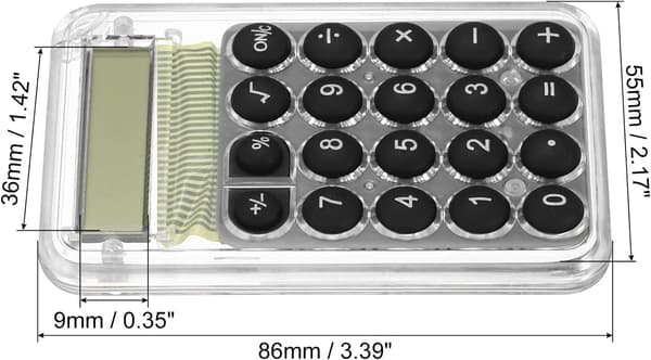 Skrivebordskalkulator, liten 8-sifret LCD-skjerm Mini Lomme Bærbar Skrivebordskalkulator Standardfunksjon for Hjemmekontor Black