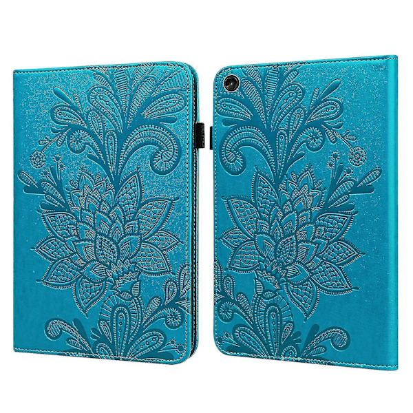 För Lenovo Tab M10 (Gen 3) TB-328FU/TB-328XU Präglat Tablet Ställ Plånboksfodral PU Läder Omslag Blue, Blue Style A Lenovo Tab M10 (Gen 3)