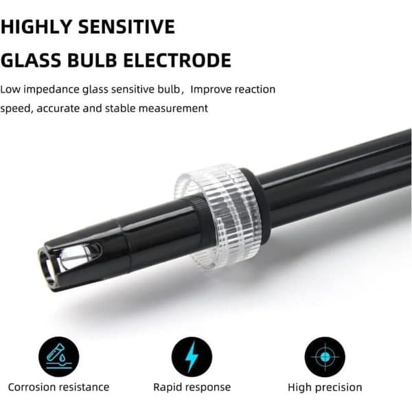 Basseng pH-sonde, 0-14 pH-elektrode, pH-sondeverktøy for pH-deteksjon, sondedeteksjon, anskaffelse, overvåking, industrielle kontrollforsyninger