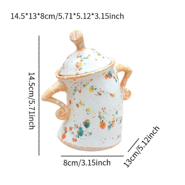 Attitude Canister Sassy Tekanna med Attityd för Vardagsrum Bröllop Kök Gul Yellow 14.5cmx13cmx8cm