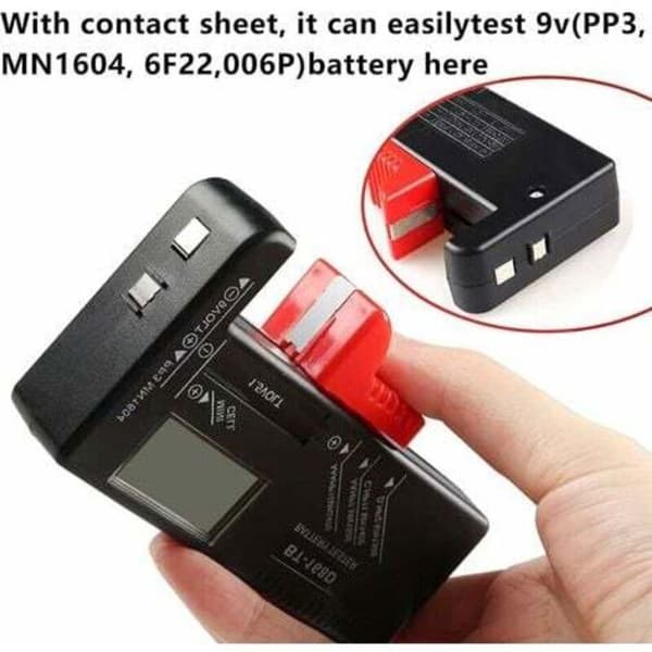 Digital Batteritester, Universal Batteritester, Batteritester, til AA, AAA, C, D, PP3, 9V, 1.5V, Knapcellebatterier - Funktion