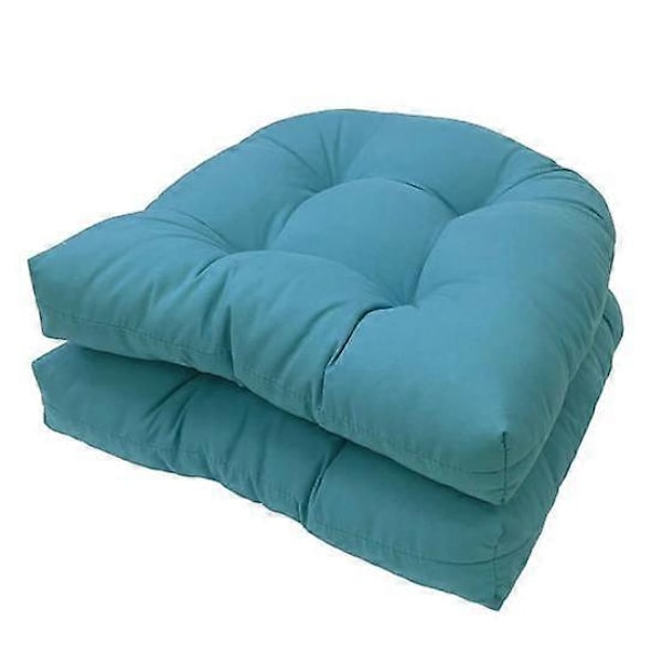 2 st Utekuddar Vattentäta U-formade Överfyllda Sittdynor Tjock Bomullsfyllning Lätt att Rengöra Uteplatskudde för Vardagsrum light blue