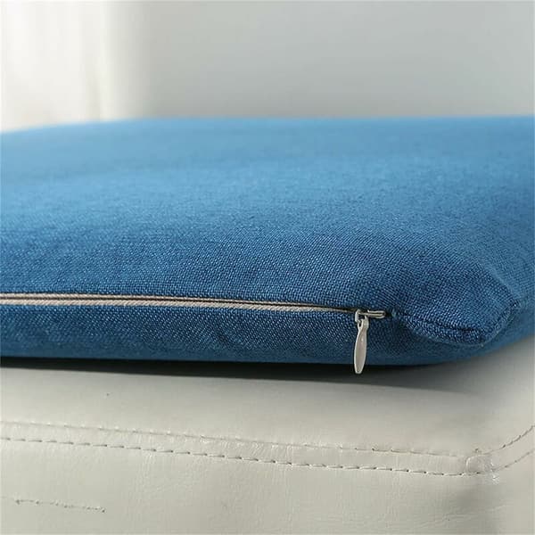 Sett med 2 puter 40x40 cm – Stolpute for ute og inne 40x40 cm, Myk pute for hagestoler, 4 cm hvit bomullspute
