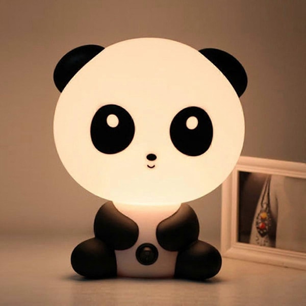 Nattlampa för barn, Panda-presenter, Söta LED-lampor för tonårsflickors sovrum, Silikon Djur Nattlampa för Baby, Småbarnspojke, Kawaii Rumsinredning
