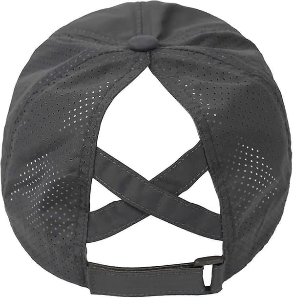 Basebollkeps med hästsvanshål Dark Grey