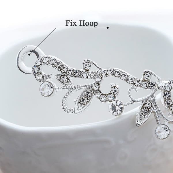 Krystal Tiara Sølv Krone Brude Prinsesse Rhinestone Hår Smykker Dekoration