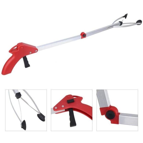Multifunktionel affaldsgriber, 80 cm, lavet af aluminiumslegering, letvægts, udtrækkelig, til opsamling af nedfaldne blade eller affald
