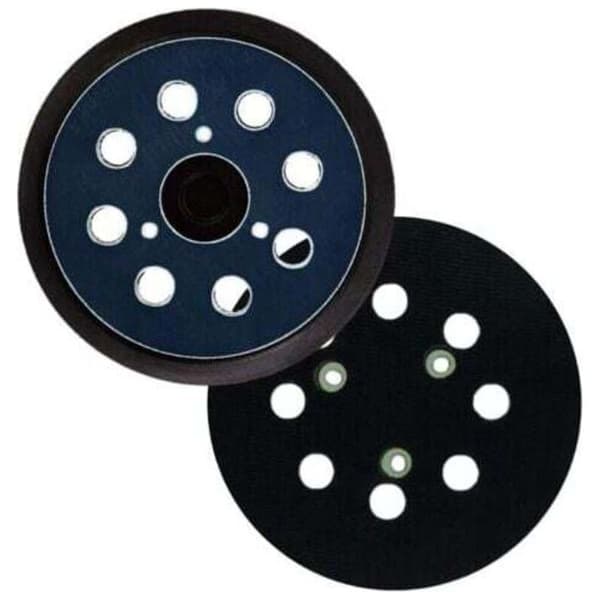 Set med 2 125 mm slipplattor med 8 hål för excenterslip