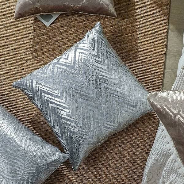 st kuddfodral örngott modern stil kuddfodral dekoration hem vardagsrum sovrum för soffa kontorsstol storlek 45 x 45 cm, silver