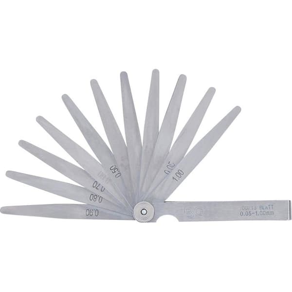 Tykkelsesmålere - 13 blade - Rustfrit stål - Nøjagtighed 0,05 til 1,0 mm - Til mekanisk og industriel brug