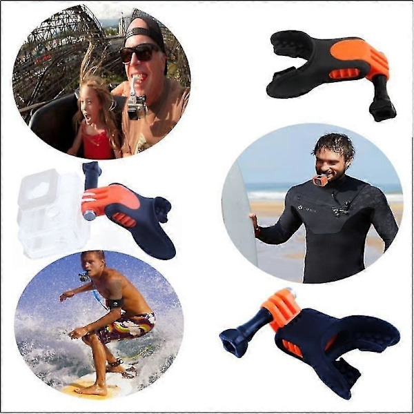 GoPro Mundholder til GoPro Hero 9-5, Yi, SJCAM - Surf- og Dykketilbehør til Actionkamera A01