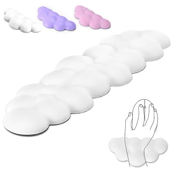 Cloud Håndleddsstøtte Sett Tastatur Håndleddsstøtte Mus Håndleddsstøtte Memory Foam Håndleddsstøtte for Tastatur Mo