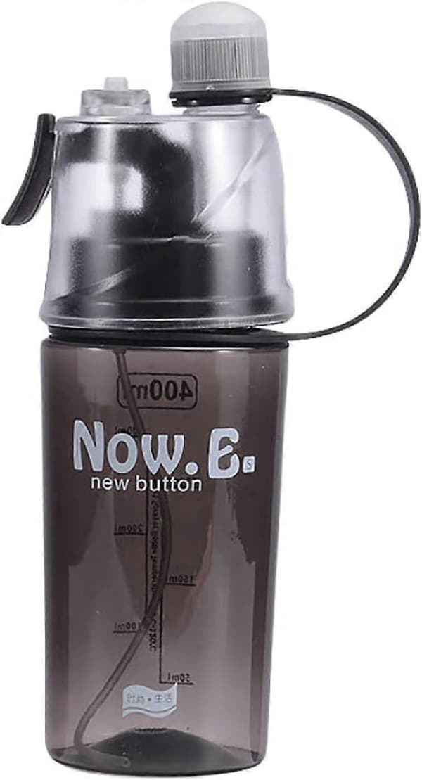 400 ml:n kannettava luova urheilusuihkepullo ulkoiluun ja kuntosalille - musta 400 ml