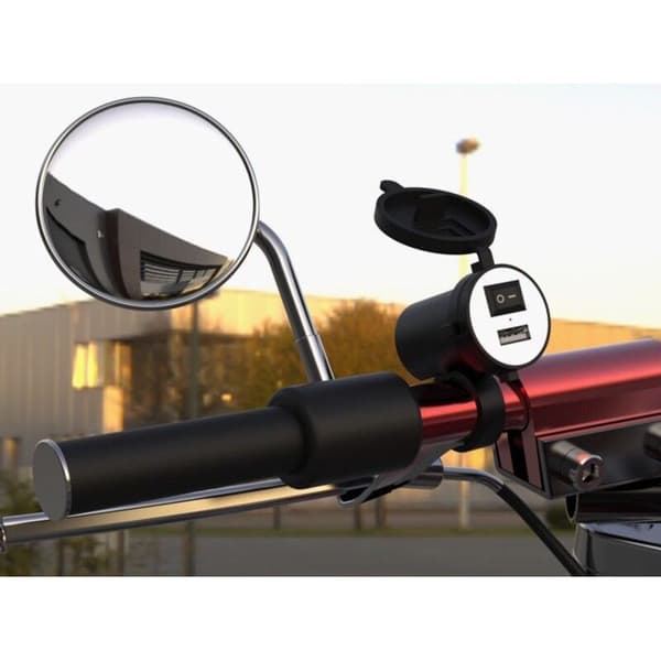 Vattentät 12V USB-laddare för motorcykel, universell motorcykelstyresmontering, vattentät USB-motorcykelladdare