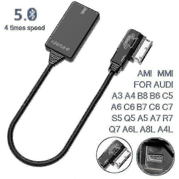 Trådløs Aux Bluetooth Adapter Kabel Audio Musik Auto Bluetooth Til A3 A4 B8 B6 Q5 A5 A