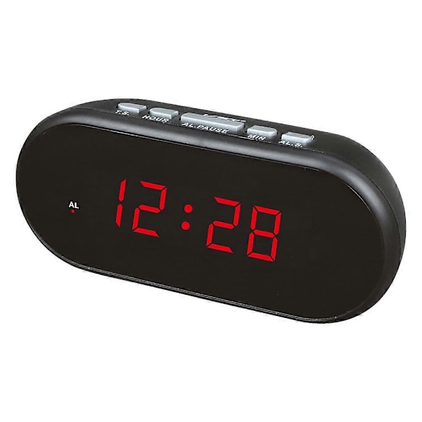 Radioväckarklocka LED Digital Väggklocka Digital Klockradio Plastväckarklocka Väckarklocka LED Digital Bordsklocka red