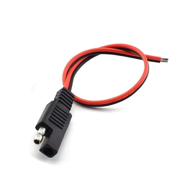 2 stk. 18awg Sae Forlengelseskabel 2-pinners Sae Hurtigkobling Koble fra Plugg 10a Solcellepanel S