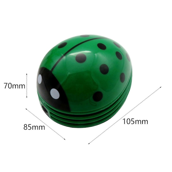 Bordstøvsuger Søt Bordstøvsuger for Datamaskin Husholdningssmuler Gul Green 10.5cmx8.5cmx7cm