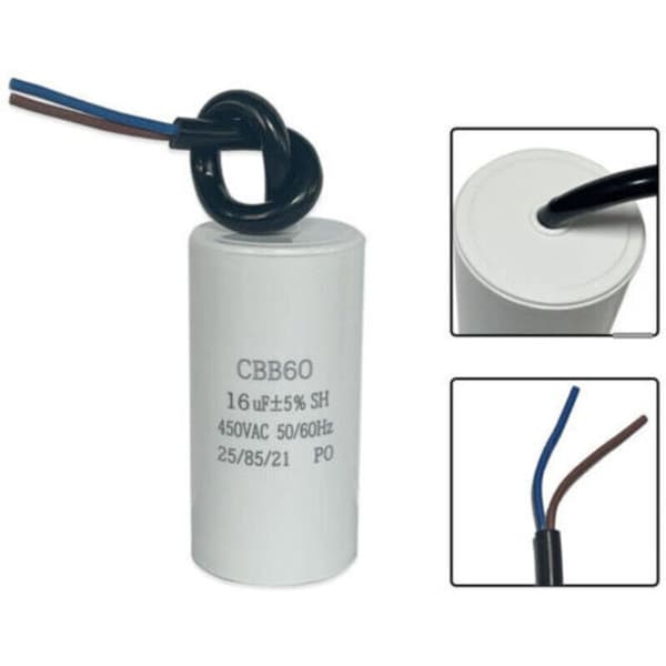 CBB60 16uF 450V 50/60Hz startkondensator for kompressormotor og vannpumpe