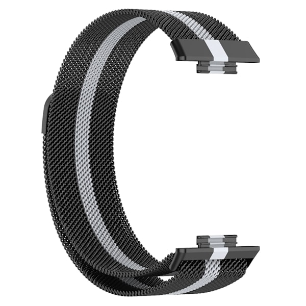 Til Huawei Watch Fit 2 rustfrit stål urrem Black Grey