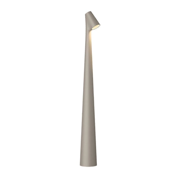 Elegant Slank Konisk Fod Bordlampe Bærbar Dæmpbar Led Skulptur Lys Dec Gray