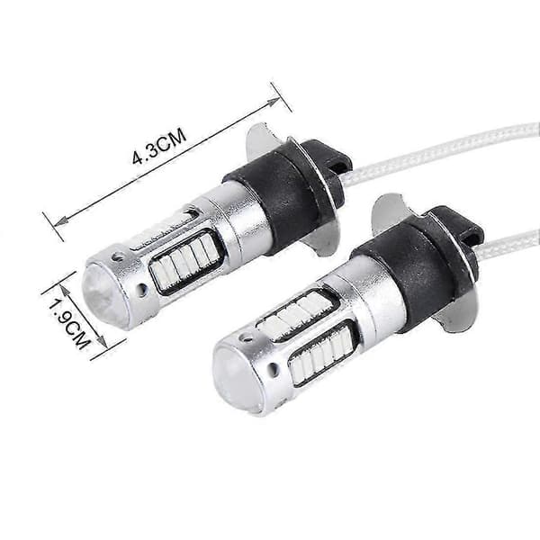 2 KPL H3 10W 30 SMD-4014 LED-auton sumuvalot, DC 12V Red Light
