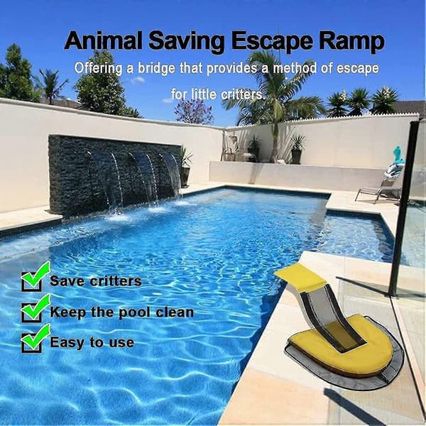 Pool Escape Ramp, Simbassäng Smådjurs Flyktnät, Simramp Räddar Flyktutrustning (blå) -Yx