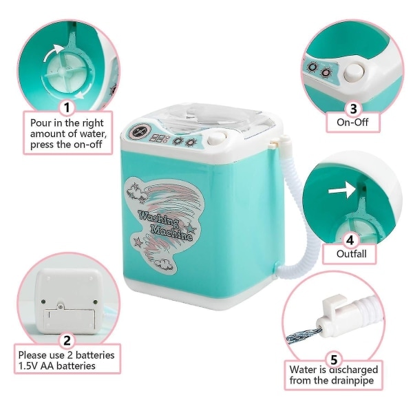Mini Elektrisk Sminkborste Rengöringsmaskin Smink Svamp Tvätmaskin