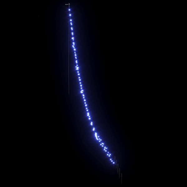 LED-joulukuusi maapiikeillä, 168 LED-valoa, sininen, 306 cm, metalli