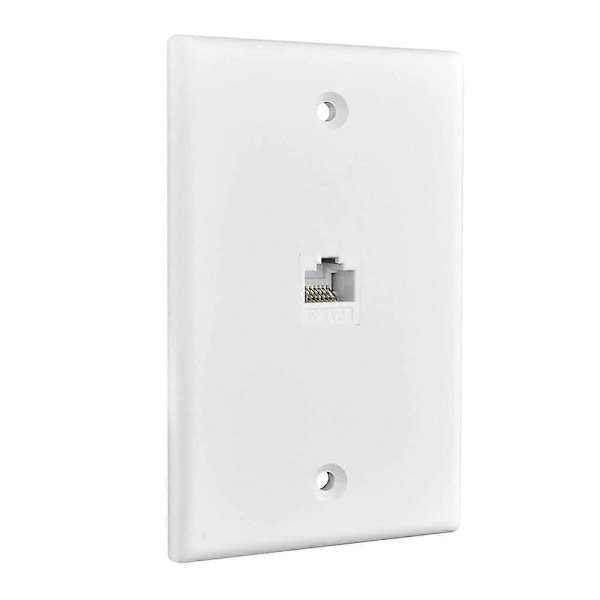 2-pakkaus 1-porttinen Ethernet-seinälevy, seinälevy RJ45 naaras-naaras inline-liittimellä