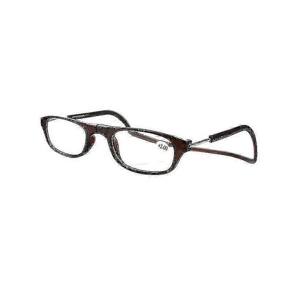 1.0~ 4.0 Hengende Magnetiske Lesebriller Front Snap Click Connect Nakke-Yvan Black 1.50 strength