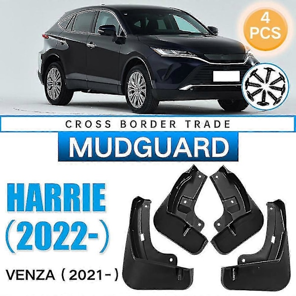 4 stk. bilklaffer for 2023 Venza 2021 2023 Sprutbeskyttere Sprutklaffer Tilbehør