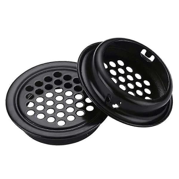 Rund Ventilationsrist 35mm 30 Stykker Sort Kompatibel Skab Garderobe-dt