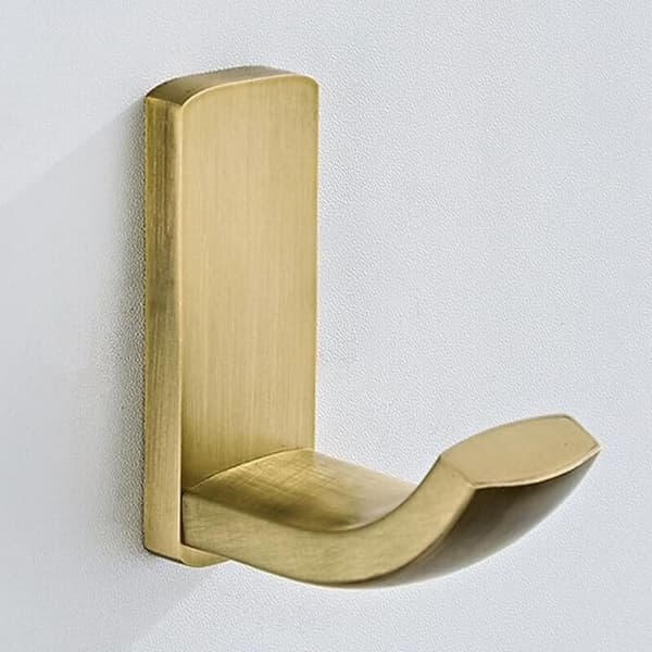 Håndklekrok, kleskroker til hjemmet, badekåpekroker, baderomskroker i messing, multifunksjonell veggkrok, børstet bronse