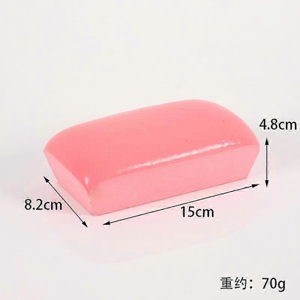 Klebrig brød Squishy, Klebrig toast Squishy, Toast skivet brød stressleke pink rectangular