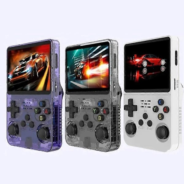 R36S Retro Handheld Spelkonsol, 64G White