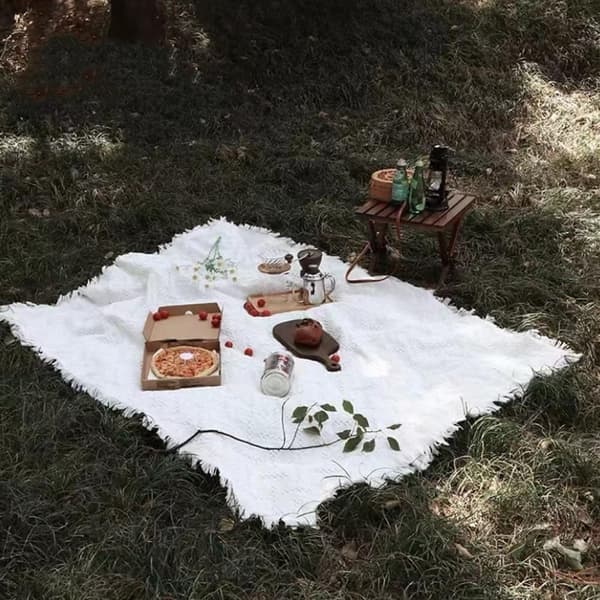 Picknickmatta campingfilt strandduk picknickduk tältgolvmatta park fritidsfilt utomhus campingmatta, 1 st 90*90cm