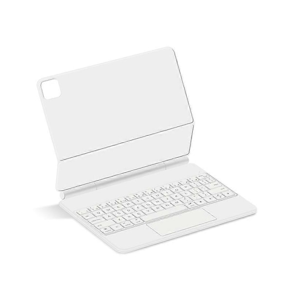 iPad Air 11 (2024) (M2) Bluetooth-näppäimistö Magneettinen Ripustus PC+PU Nahka Tablet-kotelo - Valkoinen Multicolor White
