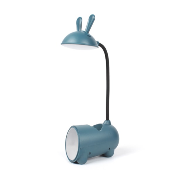 Multifunksjonell Bordlampe LED USB Berørings nattlys Trinnløs dimming Skrivebordslampe Øyevern Dark blue