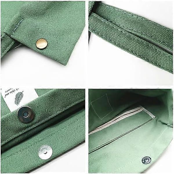Canvas taske til kvinder, skuldertaske med stor kapacitet, afslappet turisme Verde