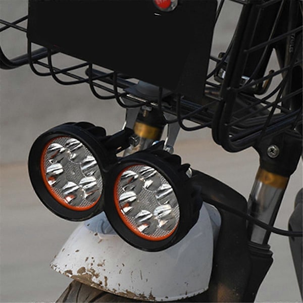 Elektrisk Scooter LED Strålkastare Super Stark Scooter 6 LED Dimstrålkastare Arbetslampa 12-
