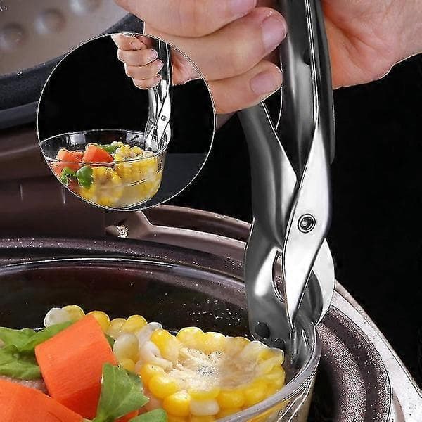 2 stk. Pladegriber Rustfrit stål Tallerkenklemme Tang Airfryer Pander Griber Anti-varm plade