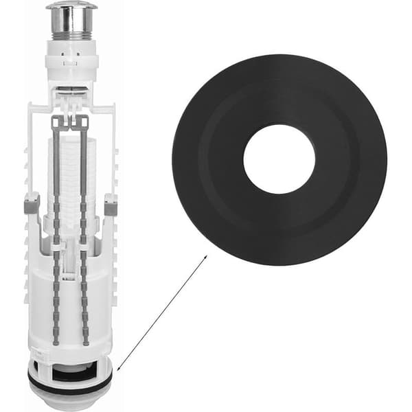 Gummipakning til Siamp Skipper 45 og Storm 33A toiletcisternventiler, silikoneskive, 7,2 cm diameter (2 stk.)