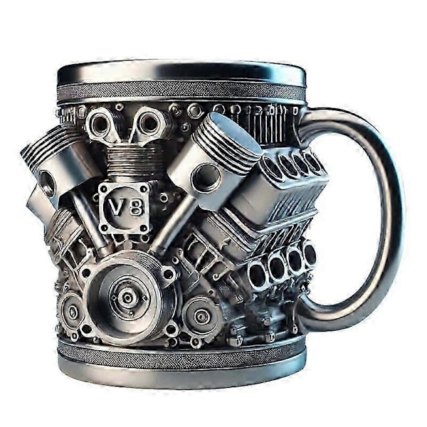 V8 Motorer Rostfritt Stål Mugg, Personlig V Rostfritt Stål Kaffemugg V8