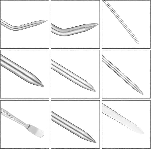 12 st Paracord Snörningsnålar Paracord FID Marlinspike Set, Rostfria Synålar
